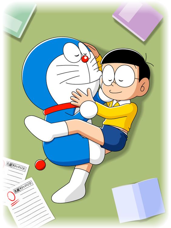 Doraemon dan Nobita Berpelukan