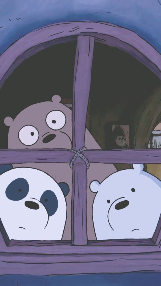 panda behind the window