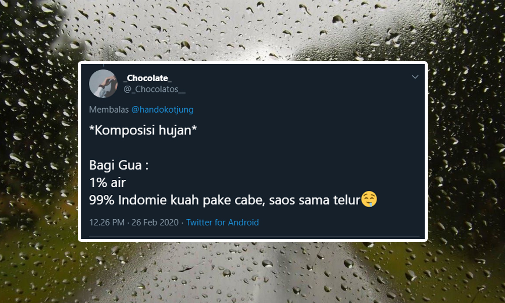 Komposisi Hujan yang Bikin Warga Twitter Setuju