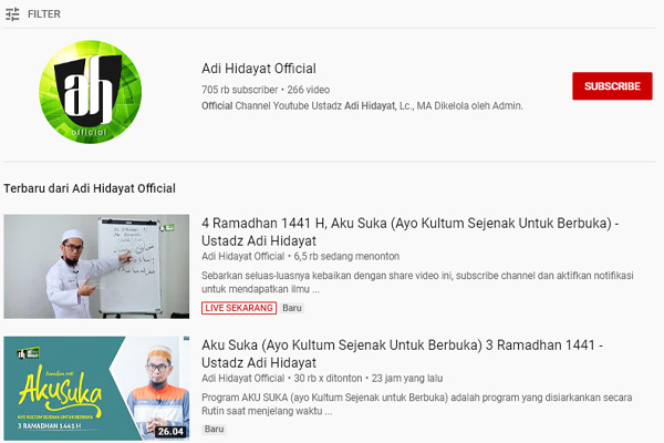 10 Channel YouTube Dakwah Terbaik di Bulan Ramadhan