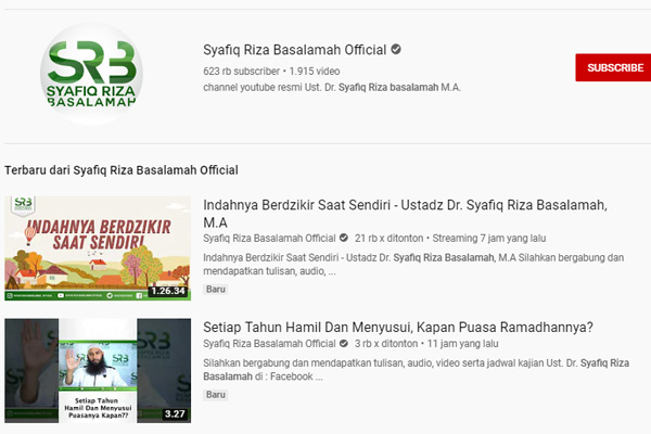 10 Channel YouTube Dakwah Terbaik di Bulan Ramadhan