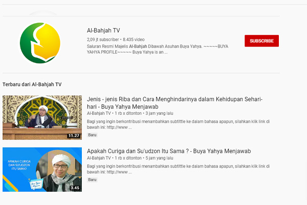 10 Channel YouTube Dakwah Terbaik di Bulan Ramadhan