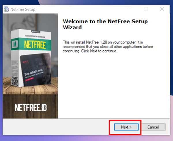 Instal Aplikasi NetFree
