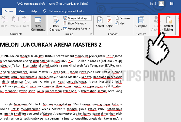 Cara Mengunci File Microsoft Word