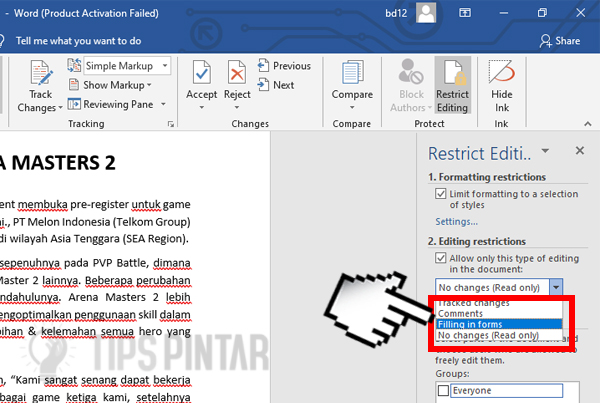 Cara Mengunci File Microsoft Word
