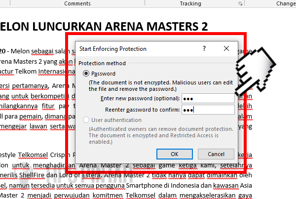 Cara Mengunci File Microsoft Word