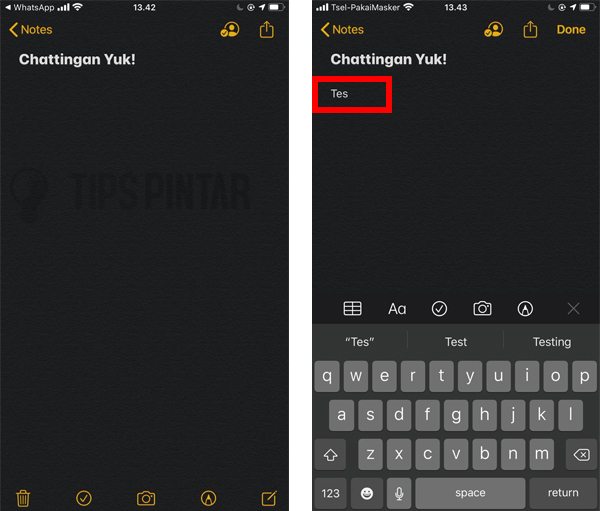 Trik Chattingan Lewat Noted di iPhone