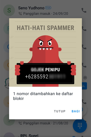Cara Menghindari Telepon SPAM