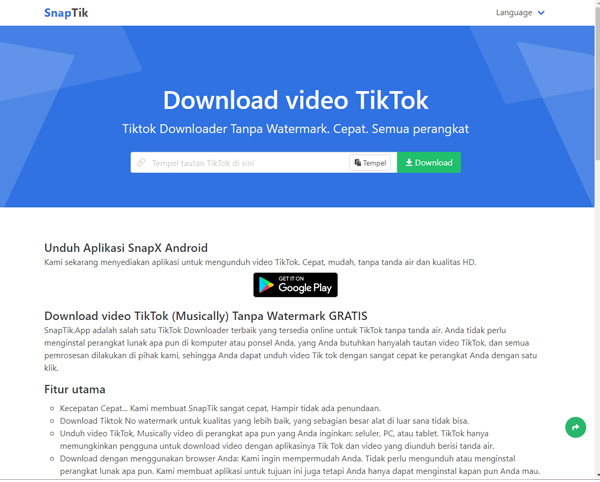 Tool untuk Download Video TikTok Tanpa Watermark