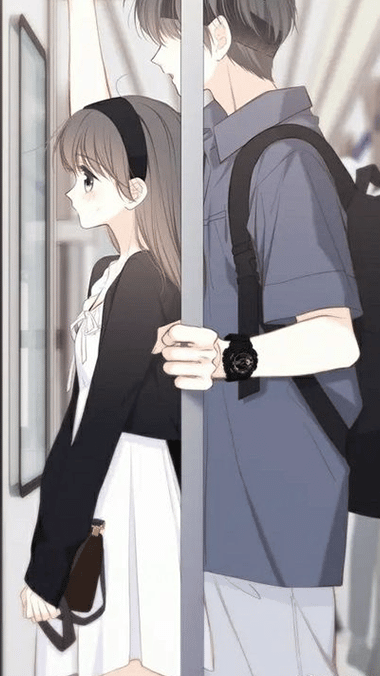 Couple Anime in Train