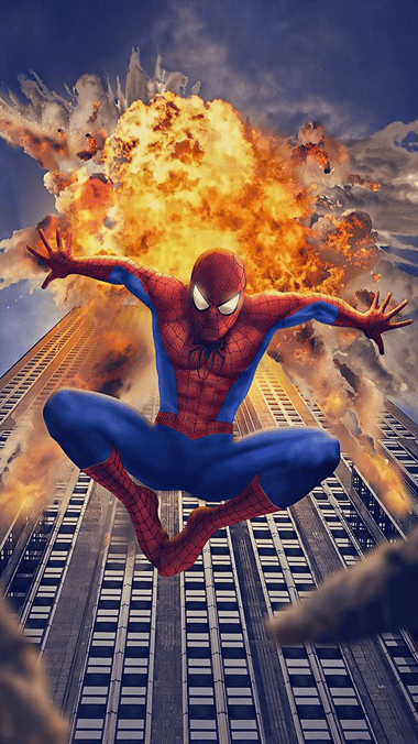 Spiderman In Explosion