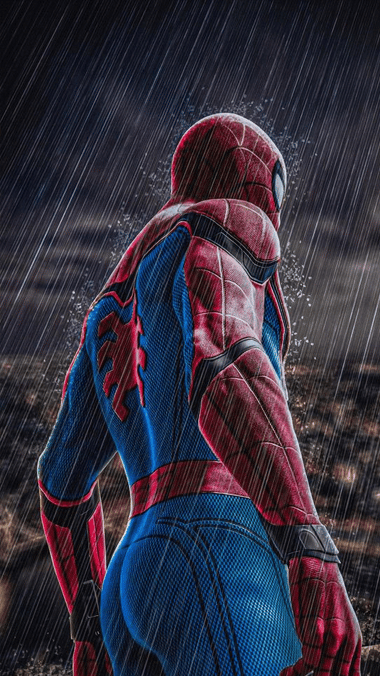 Spiderman on Rain