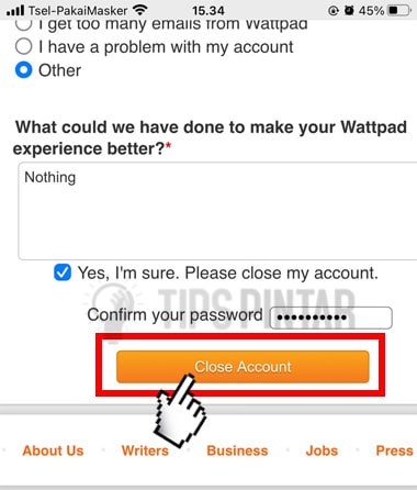 Cara Menghapus Akun Wattpad