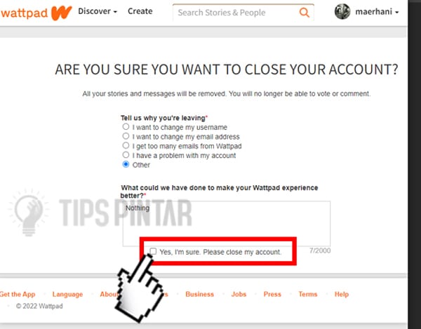 Cara Menghapus Akun Wattpad