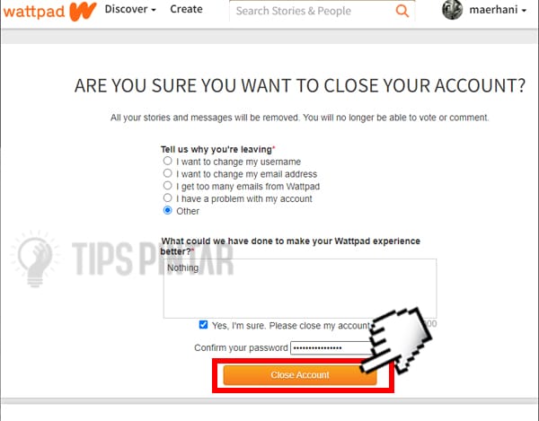 Cara Menghapus Akun Wattpad