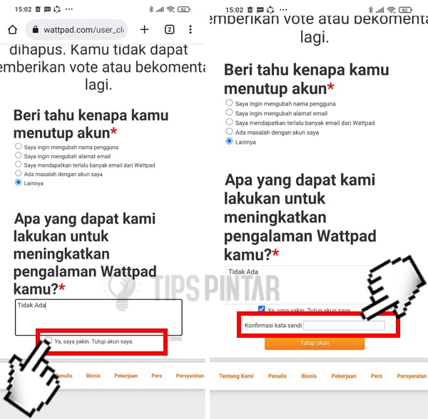 Cara Menghapus Akun Wattpad