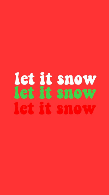 Let it Snow - Red Background