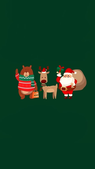 Santa & Deer