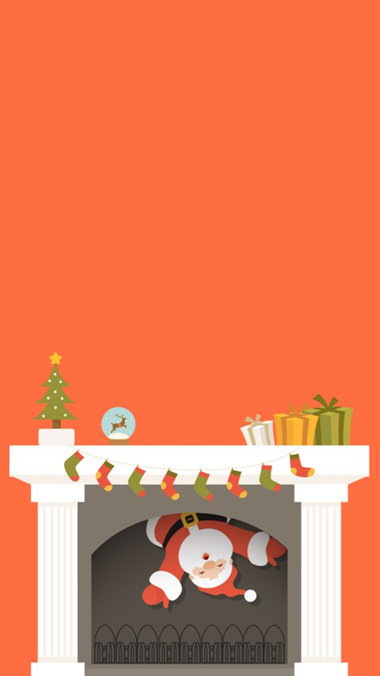Santa in fireplace