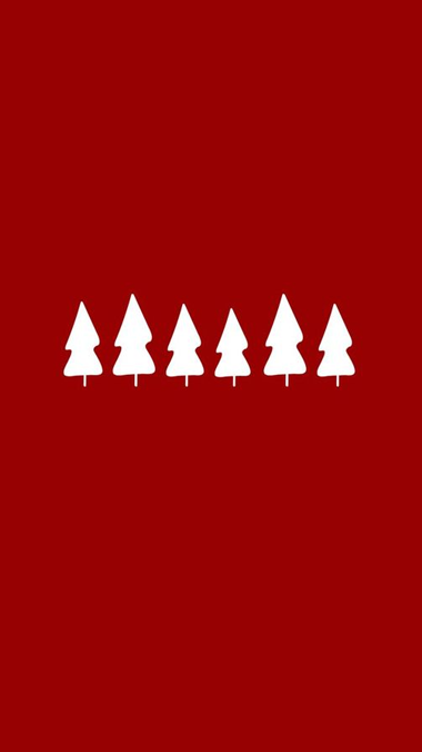 Pohon Natal - Latar Belakang Merah