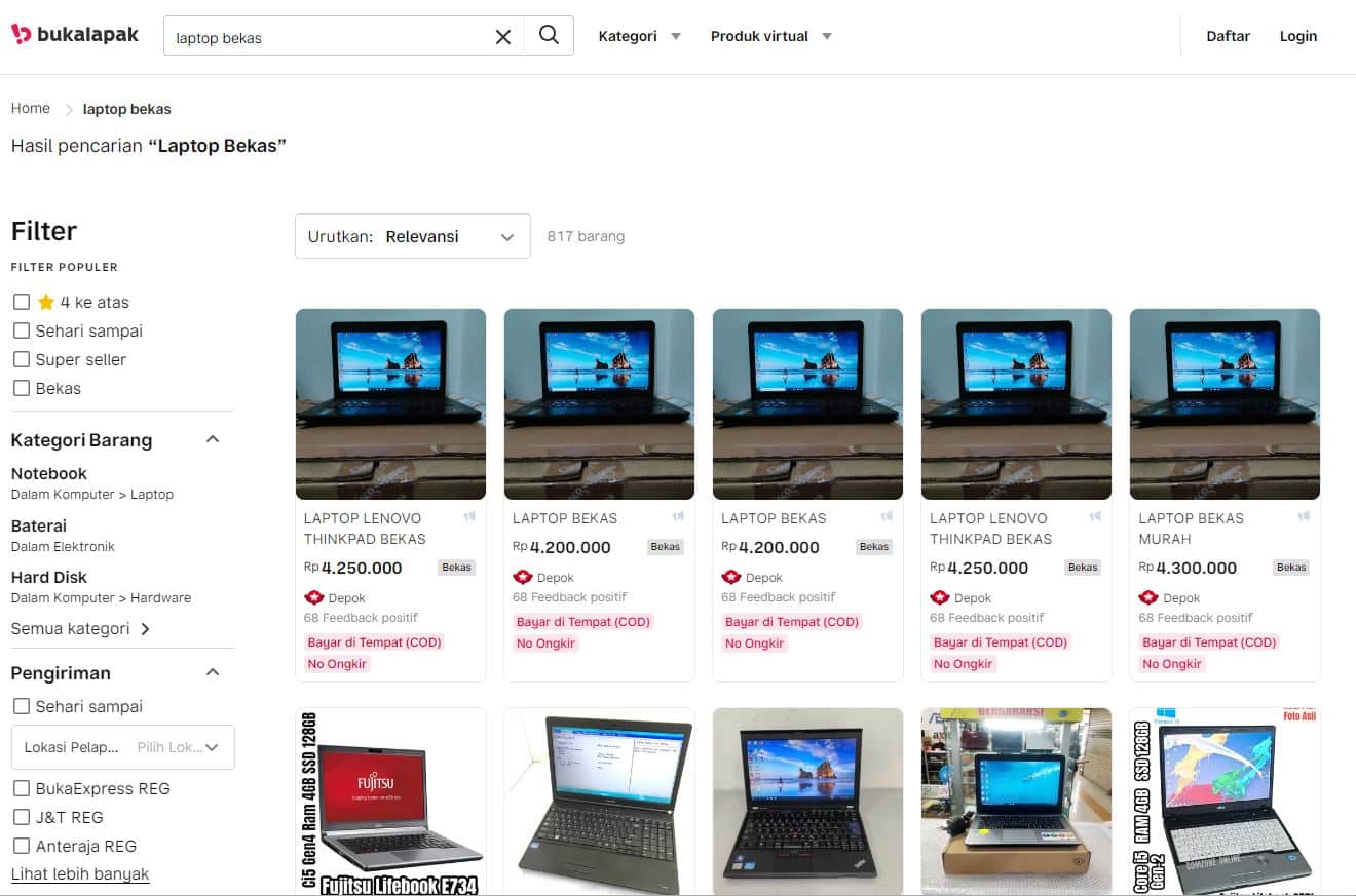 Situs Jual Laptop Bekas
