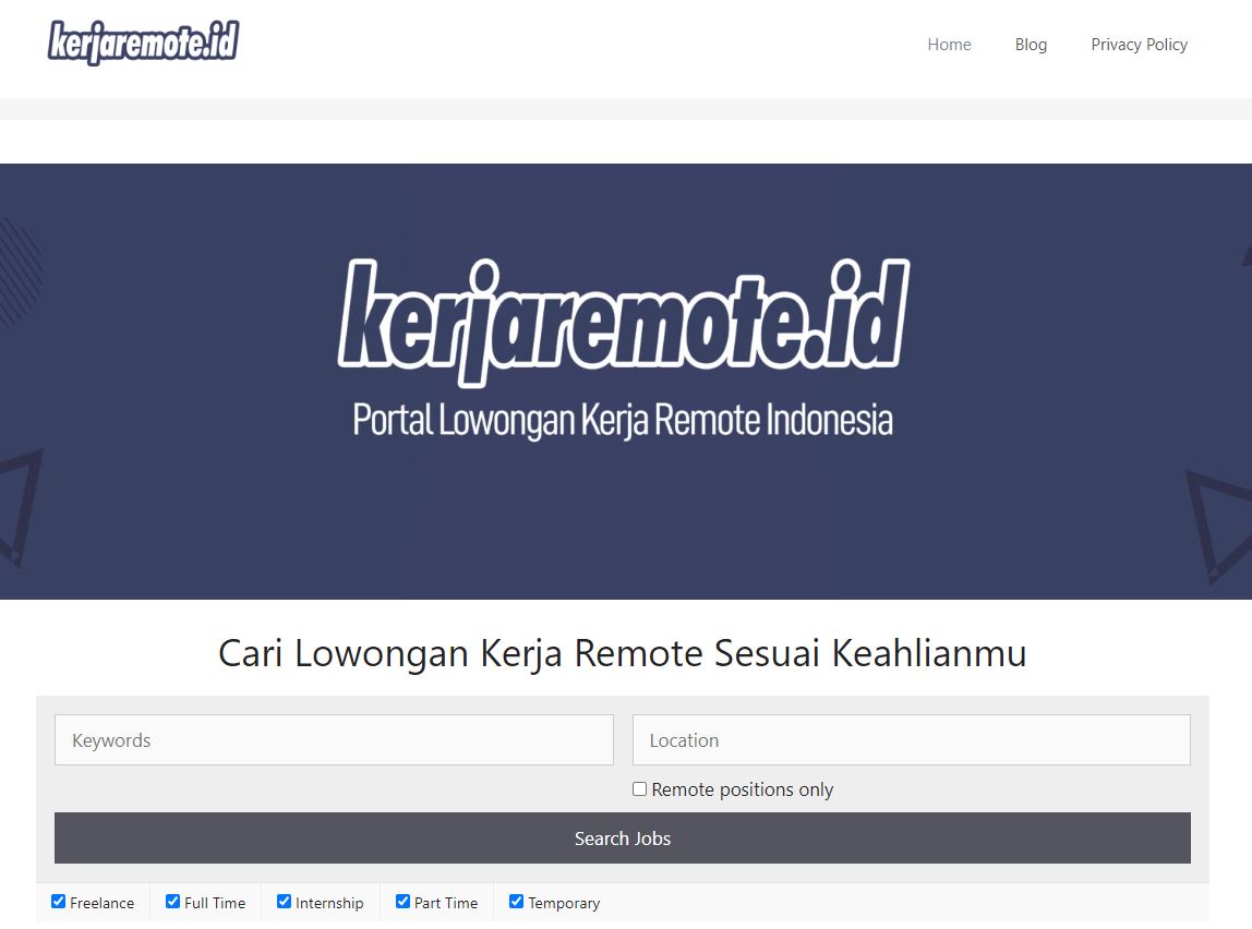 Situs Lowongan Kerja Remote