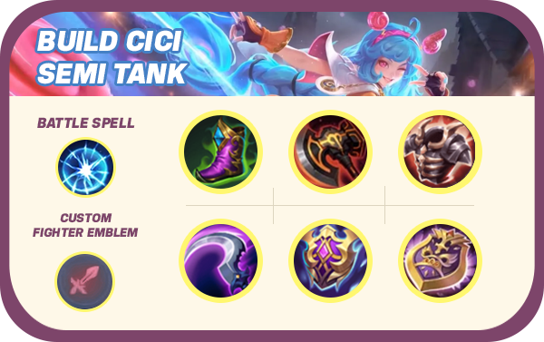 Build Cici Semi Tank Mobile Legends