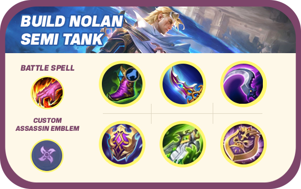 Build Nolan Semi Tank Mobile Legends