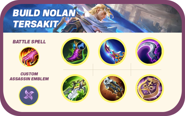 Build Nolan Tersakit Mobile Legends