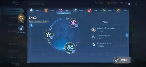 Set Emblem Nolan Mobile Legends