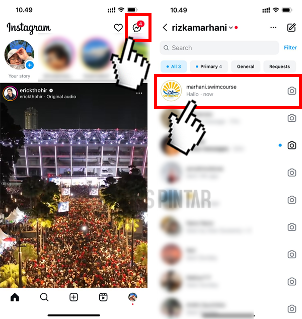 Cara Menyembunyikan Tanda Baca Seen di DM Instagram
